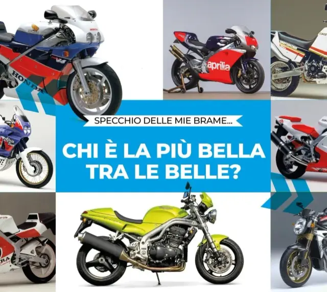 Una carrellata di moto iconiche, sportive e da avventura, tra cui Honda, Aprilia, Cagiva, Yamaha, Gilera. Quale tra queste moto più belle del mondo sceglieresti?